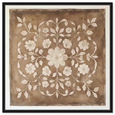 Floral Mandala Canvas by Art Remedy