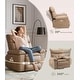 preview thumbnail 17 of 43, 37.4" Oversized Manual Recliner with Heat and Massage, 360 Swivel Rocking Chair 21.3" Seat with Cup Holder