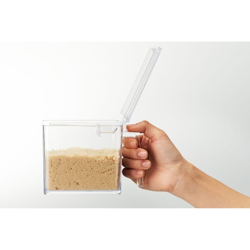 Yamazaki Home Spice Container - Two Sizes, Steel and Plastic, Small, 1.5 cups, 350 milliliters