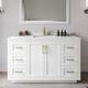Option White / Giotto Quartz Top / Brushed Gold Hardware