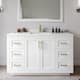 Option White / Giotto Quartz Top / Brushed Gold Hardware
