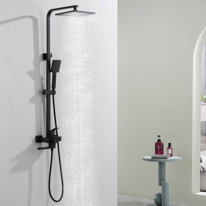 46"H 3-Function Stainless Steel Wall-Mounted Shower System