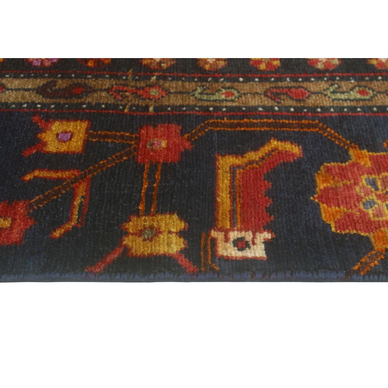 Noori Rug Vintage Distressed Bahman Rust/Charcoal Runner - 4'4" x 7'10"