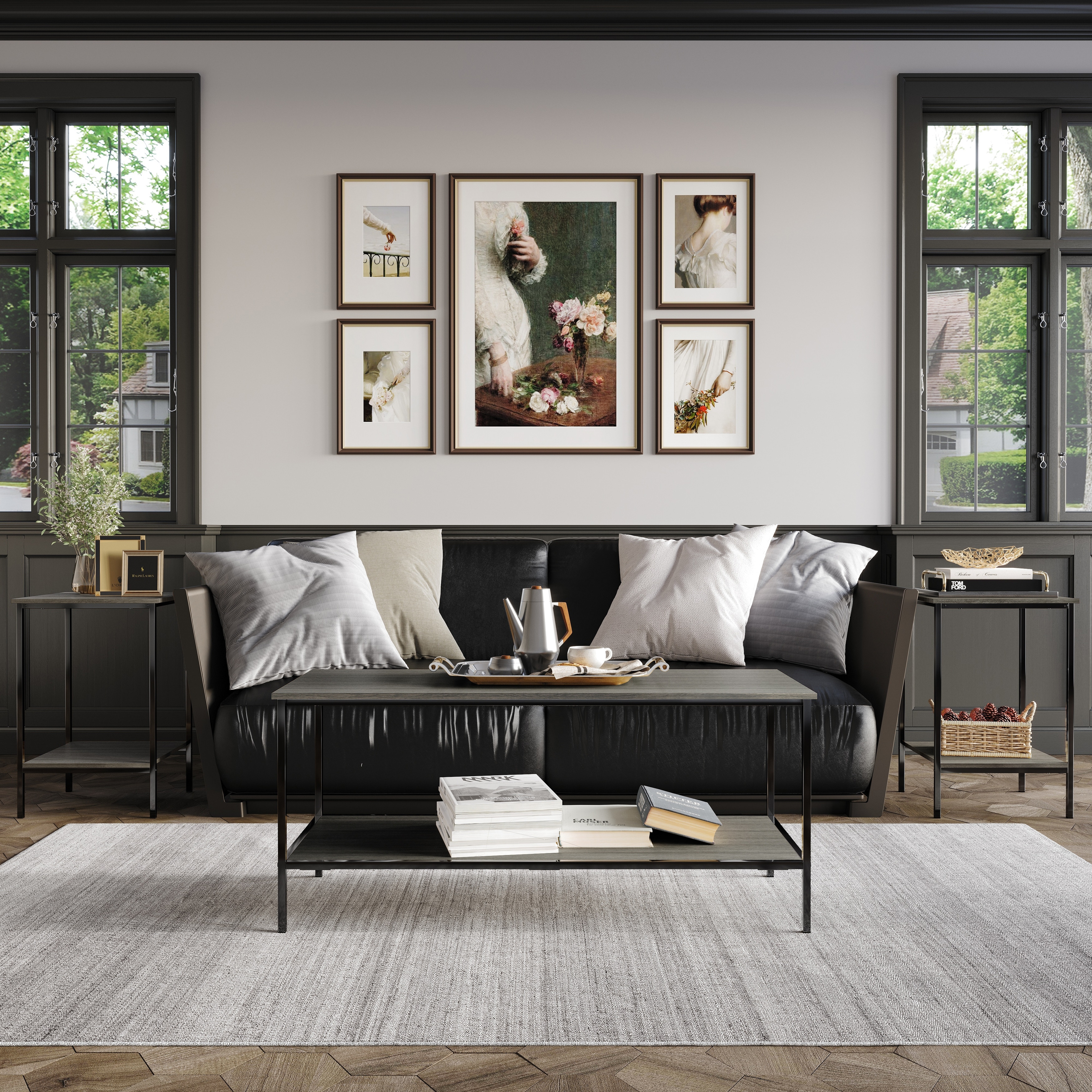 CraftPorch Simple 3- Pieces Coffee Table Set