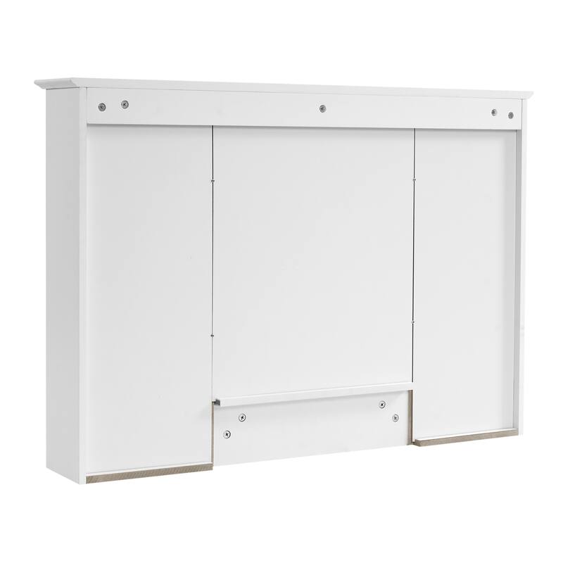 Roomfitters 42 Inch 3-in-1 Wall Mount Medicine Cabinet, Mirror Storage with Adjustable Shelf & Soft Close Doors