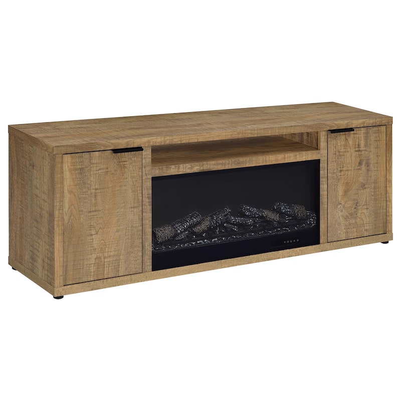 Fuller 60-Inch 2-Door TV Stand Fireplace Media Console Mango - Mango