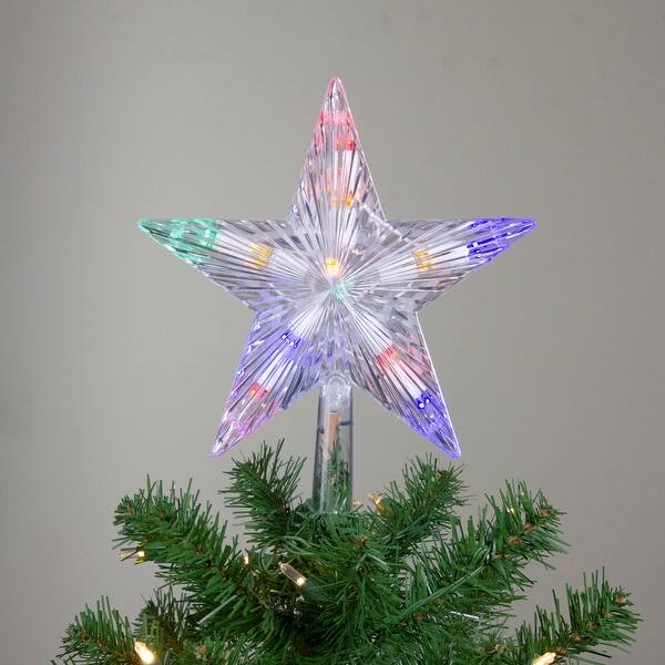 9 5 Lighted Clear Constant Wide Angle 5 Point Star Christmas Tree Topper Multicolor Led Lights Overstock 30232863 Here are 9 christmas tree toppers that beautifully crown any holiday display. overstock com
