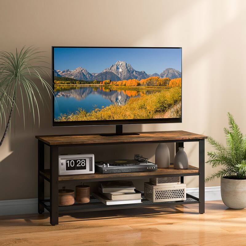 Gymax 3-tier TV Stand for TVs up to 50 Inches w/ Power Outlets USB