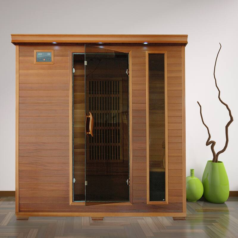 HeatWave Klondike 4-Person Cedar Infrared Sauna with 9 Heaters - Cedar