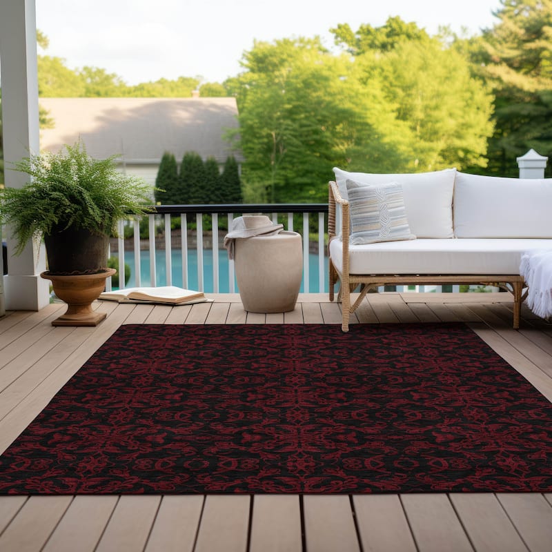 Machine Washable Indoor/ Outdoor Chantille Traditional Medallions Rug