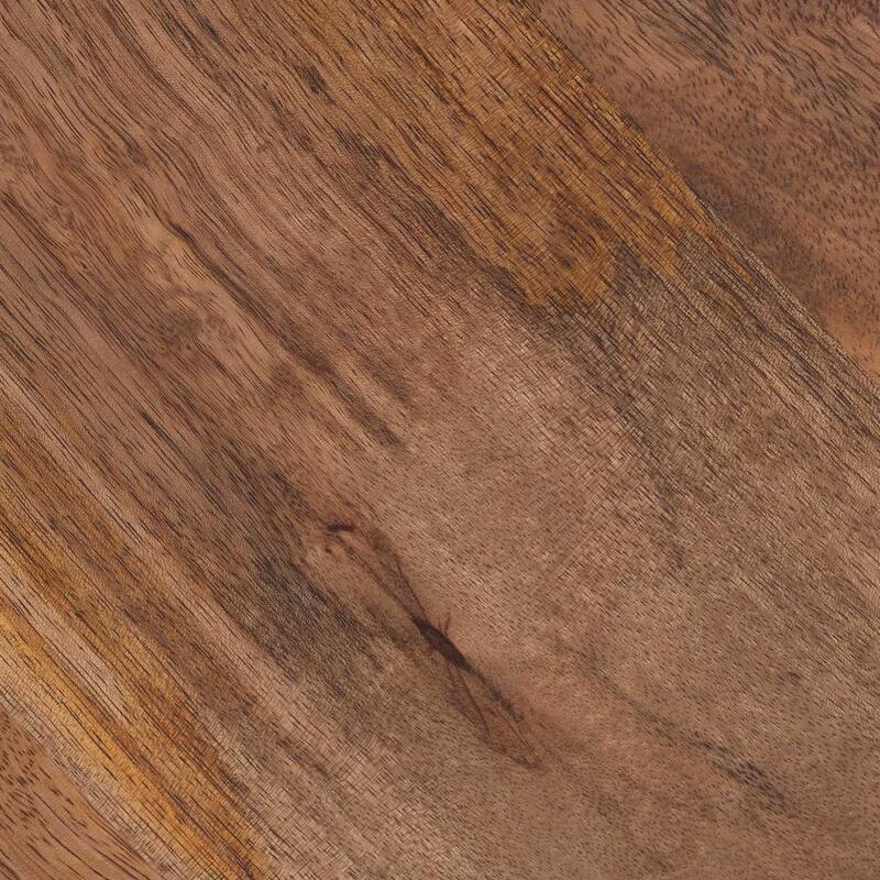 Gezana Drink Table with Marble Base - Compact Pedestal Accent Table with Clover Tray Top for Living Room or Sofa Side