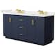 Option Dark Blue / White Quartz Top / Brushed Gold