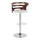 Option Cream Faux Leather/Walnut Wood/Chrome Metal