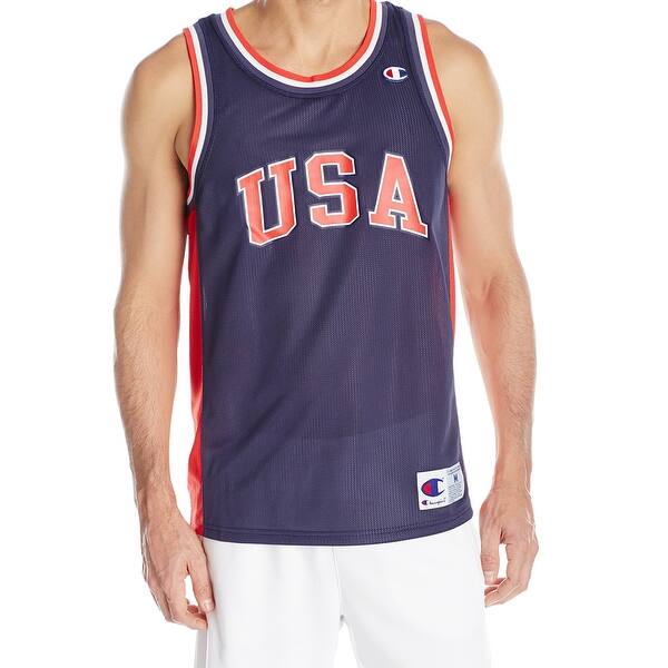 Shop Champion New Blue Mens Size Small S Mesh Usa Basketball Team