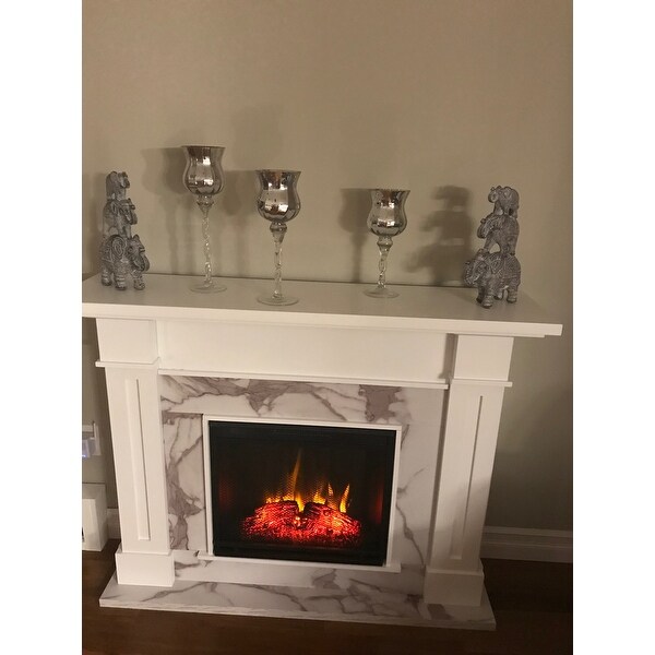 Top Product Reviews For Kipling Electric Fireplace White Marble
