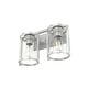 preview thumbnail 5 of 10, Hunter Astwood Bathroom Vanity Light, Clear Cylinder Glass, Damp Rated, Caged - Contemporary, Transitional, Art-Deco
