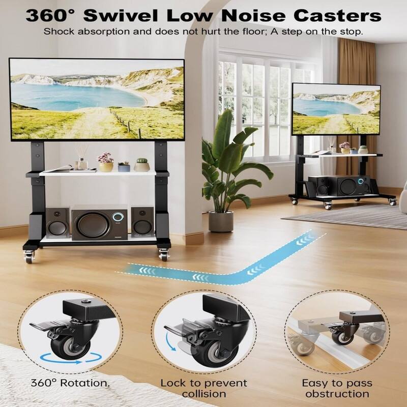 Portable TV Stand On Wheels