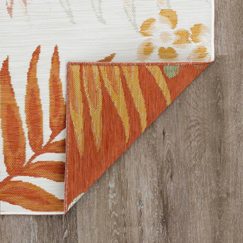 Alfresco Nautical & Coastal Floral & Botanical Reversible Indoor/Outdoor Area Rug