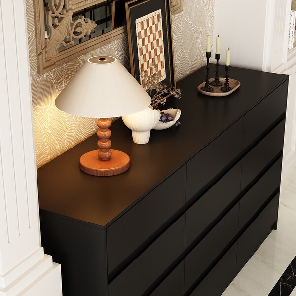 Modern 12 Drawer Bedroom Dresser Sleek Storage Chest White or Black On Sale Bed Bath Beyond 41321072