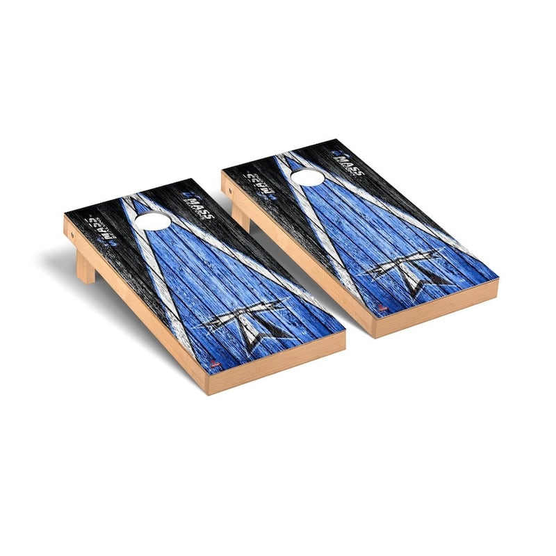 Massachusetts Boston UMASS Beacons 2x4 Pro Cornhole Boards - V2 - Include Team Bags + LED Lights