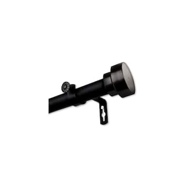 Adjustable Curtain Rod 160-240 Inch Black - Extendable Rod for Windows & Doors - M