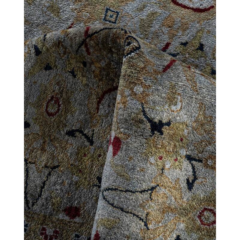Fine Vibrance One-of-a-Kind Hand-Knotted Area Rug - Gray, 8' 3" x 10' 2" - 8' 3" x 10' 2"