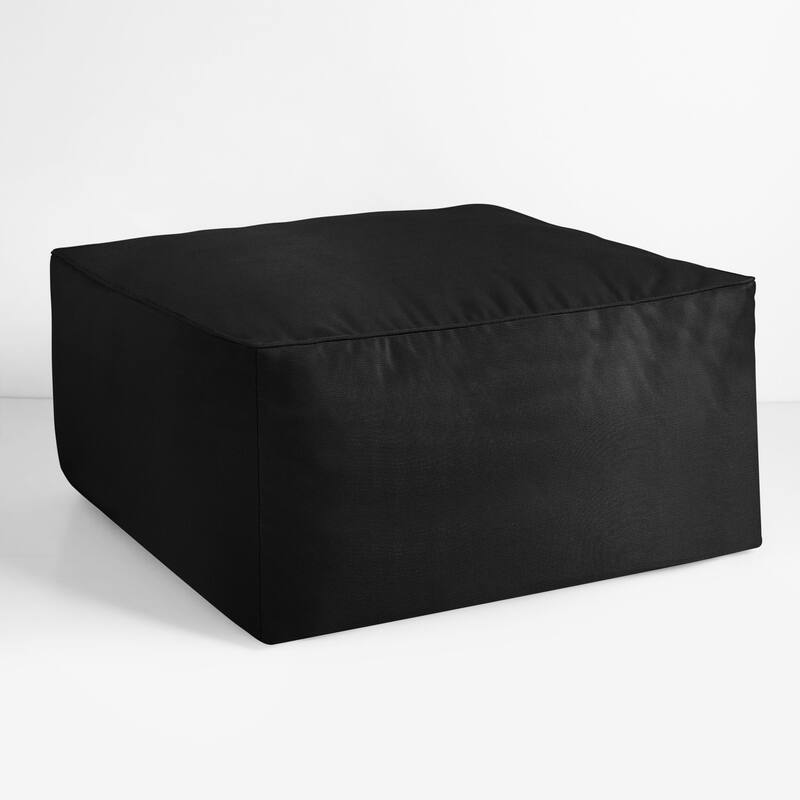 Sorra Home Sunbrella Outdoor Corded Solid Bean Pouf