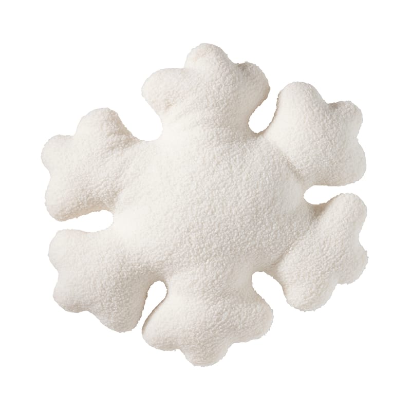 Frosted Elegance Snowflake Poly-Filled Throw Pillow
