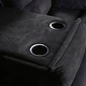 preview thumbnail 33 of 50, Modern 3-Piece Manual Reclining Living Room Sofa Set with Dropdown Table and Console