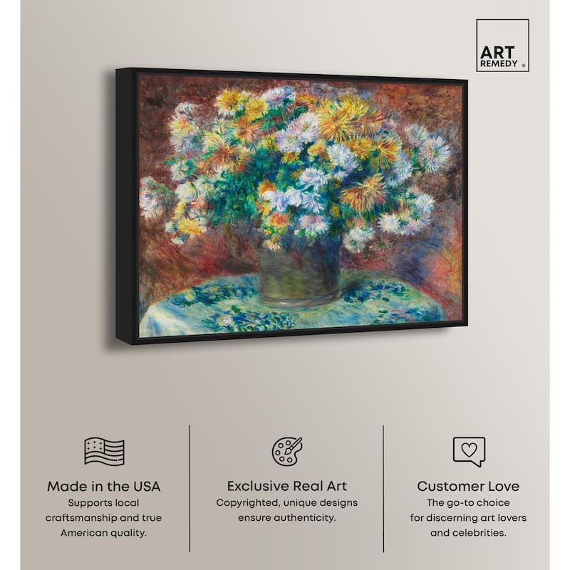 Renoir Chrysanthemum Canvas by Art Remedy