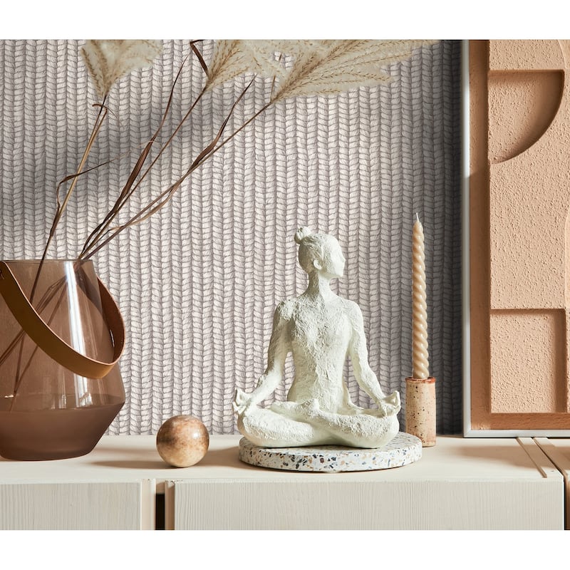 Galerie Wallcoverings Flora Rope Weave Vinyl on Non-woven Matte Wallpaper Roll