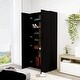 preview thumbnail 3 of 7, Shoe Cabinet Black 31.5"x15.4"x70.1" Chipboard