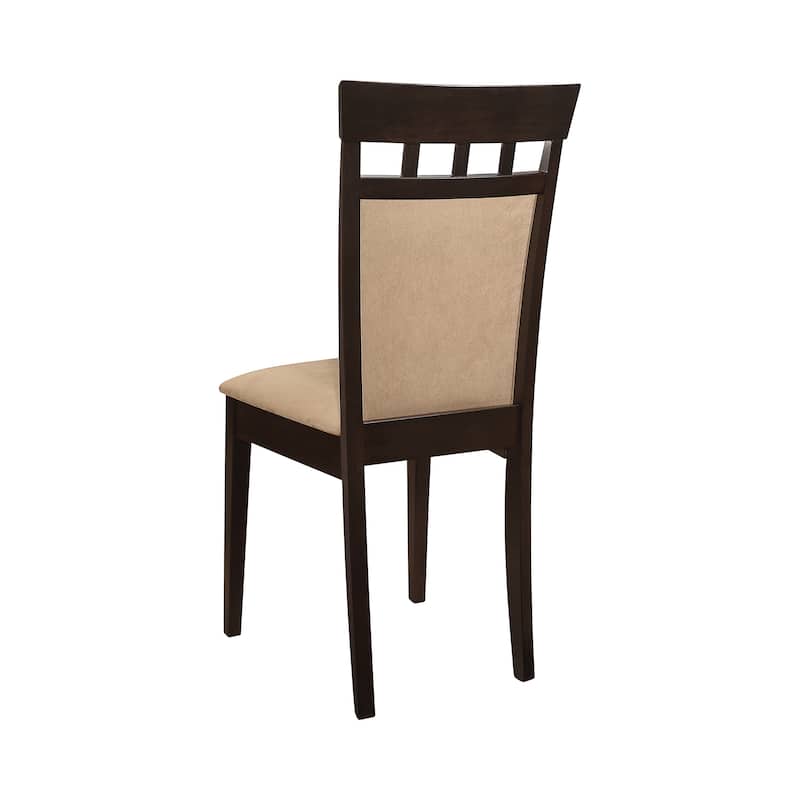 Alencon Beige and Cappuccino Upholstered Dining Chairs (Set of 8)