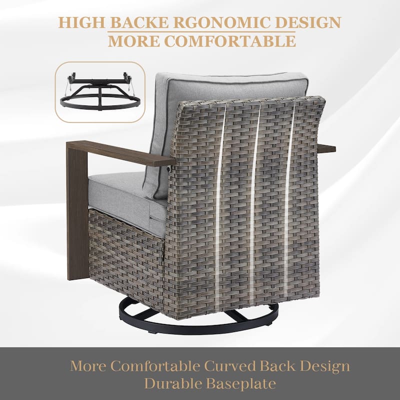 Gymojoy Patio Wicker Rocking Glider Chair