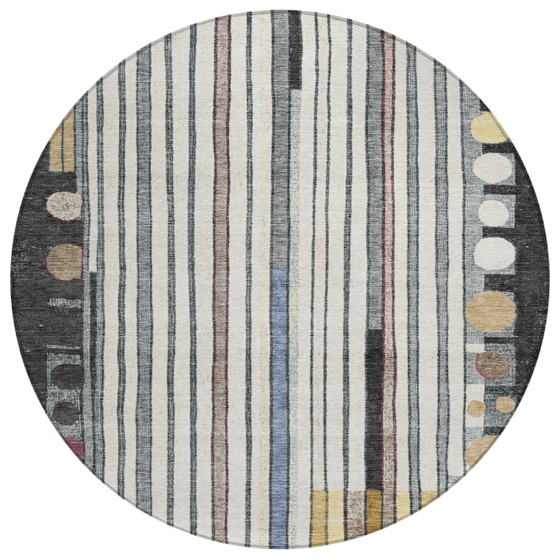 Machine Washable Indoor/Outdoor Casual Contemporary Chantille Rug