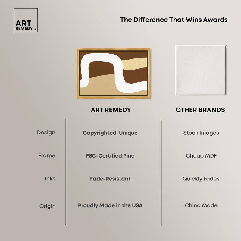 Minimal Wavy II Canvas by Art Remedy