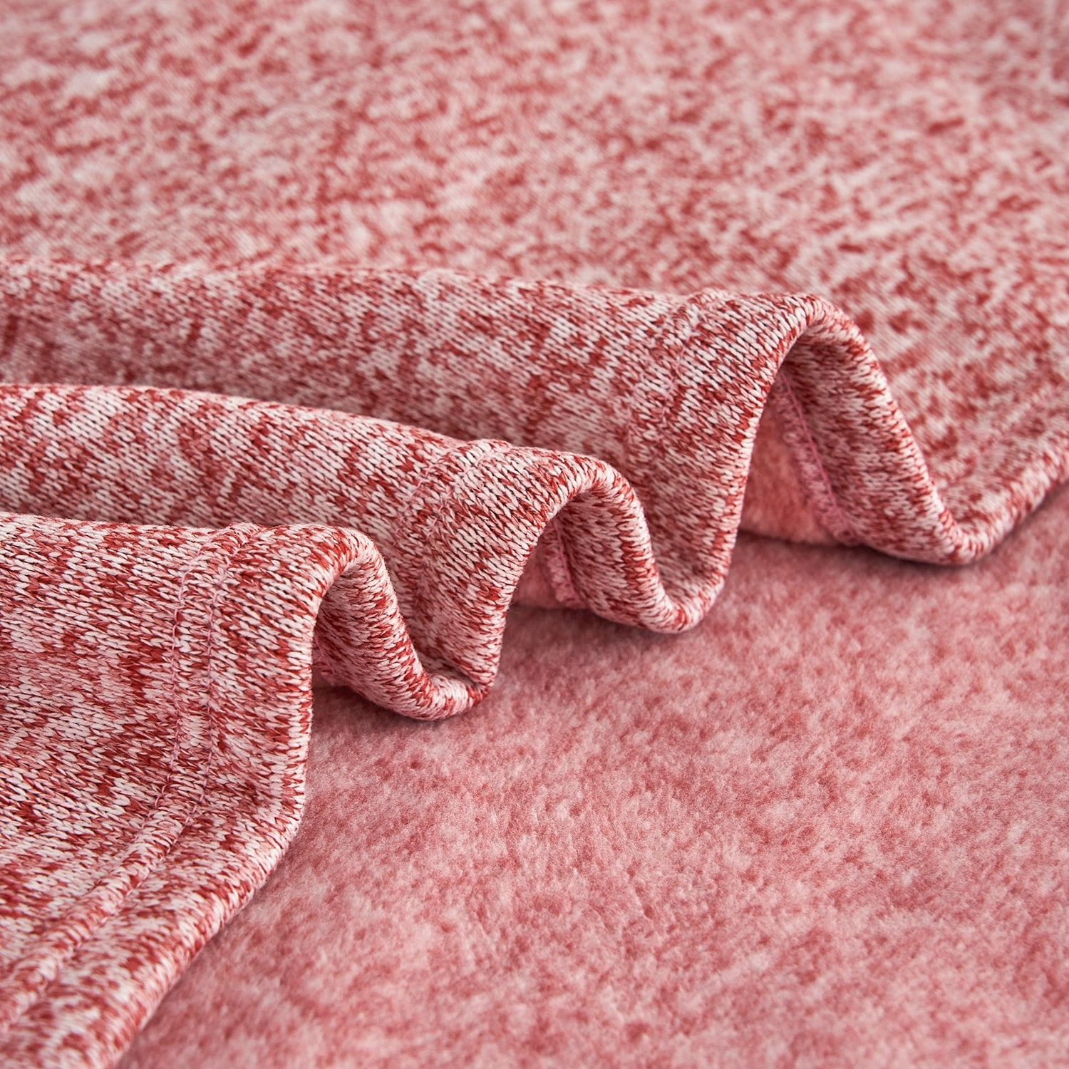 3-Piece Soft Heather Jersey Knit Blanket Set  -image