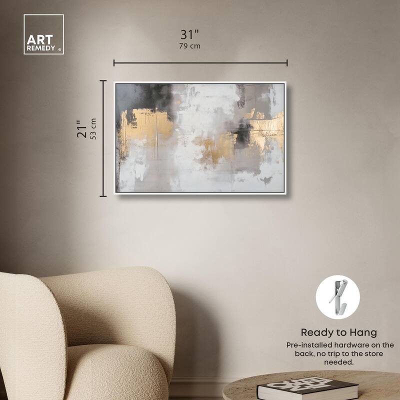 Gilded Gray I Canvas by Art Remedy