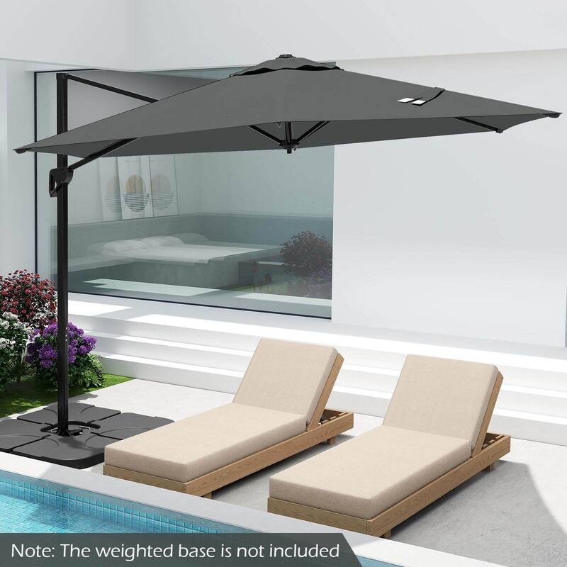 Costway 9 FT Cantilever Patio Umbrella Offset Hanging Umbrella with