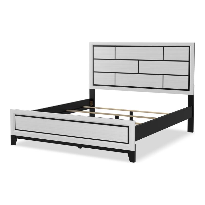 Furniture of America Lante Modern Two-Tone Design Panel Bed
