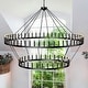 preview thumbnail 26 of 30, Large Black Wagon Wheel Chandelier Farmhouse Pendant Light Fixture 98.42 - Black