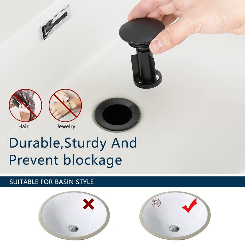 Modern Single Handle Single Hole Bathroom Sink Faucet with Pop Up Drain and Supply Line, Waterfall Spout Design
