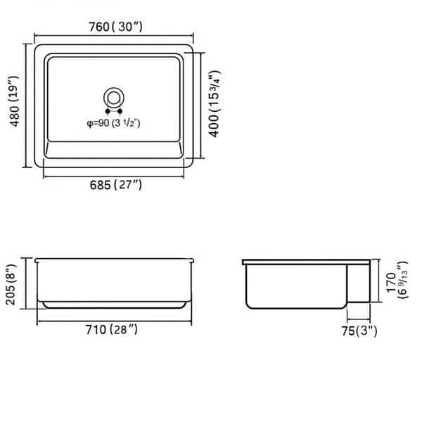 Farmhouse Apron Ceramic Kitchen Sink Bed Bath & Beyond 35940141