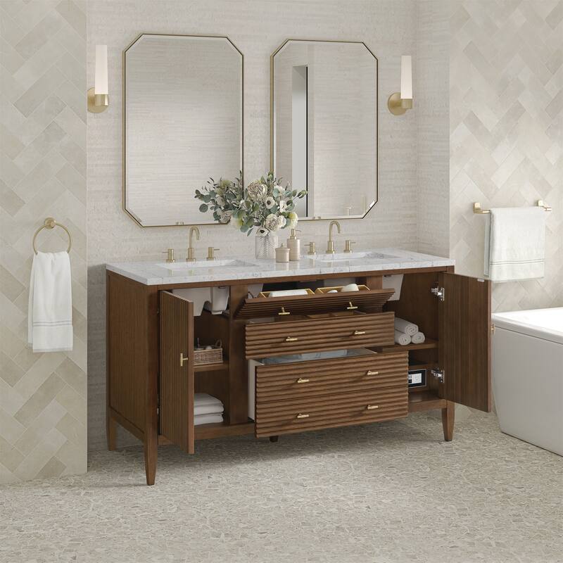 James Martin Vanities 485-V60D-3EJP Myrrin 60" Double Basin Wood