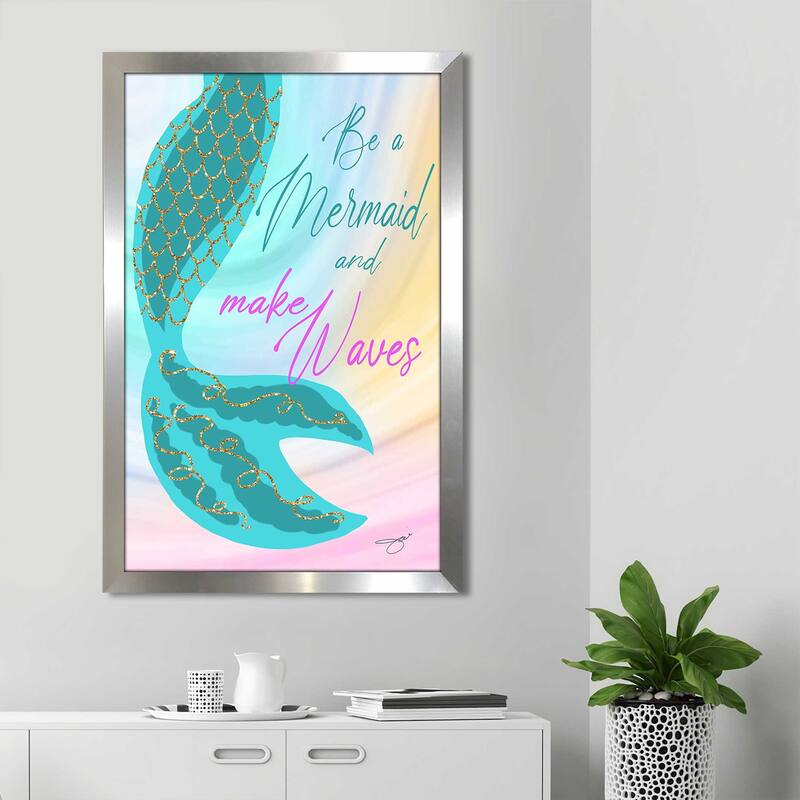 "Be a Mermaid and Make Waves" by Jodi Print on Acrylic