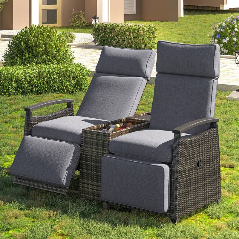 Patio Recliner Loveseat Chair