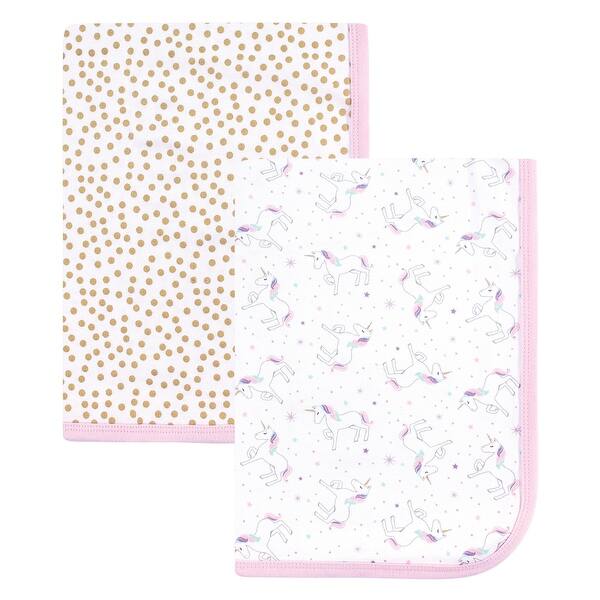 slide 1 of 1, Hudson Baby Infant Girl Cotton Swaddle Blankets, Magical Unicorn, One Size - Magical Unicorn - One Size One Size - Magical Unicorn