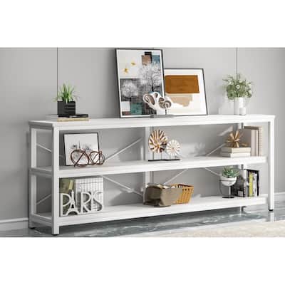 70.8 Inches Console Table 3 Tiers TV Stand Sofa Table
