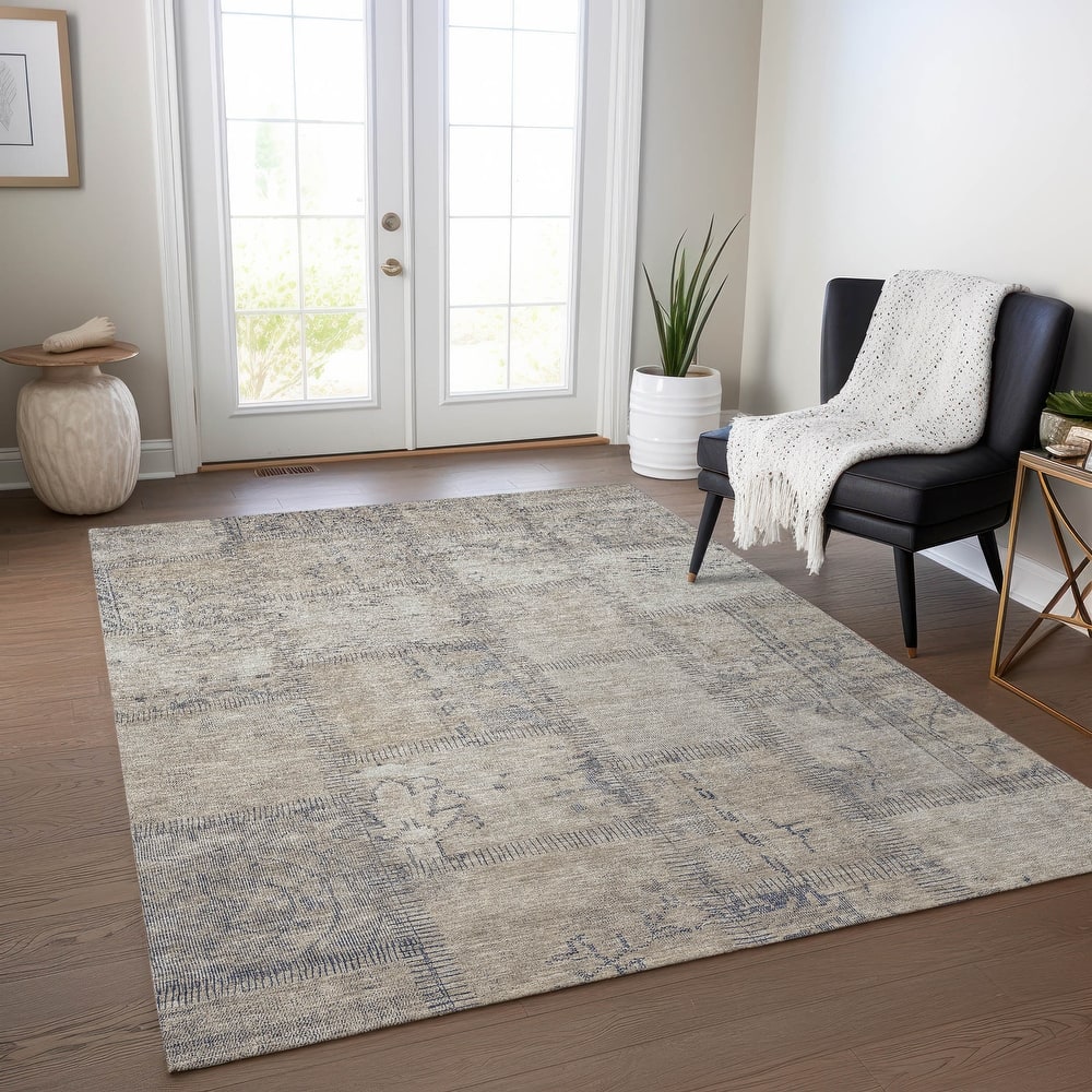 Machine Washable Indoor/ Outdoor Chantille Boho Traditional Rug
