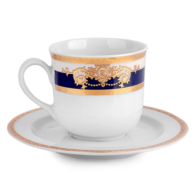 Prague Nights Porcelain Tea Coffee Cup and Saucer Set